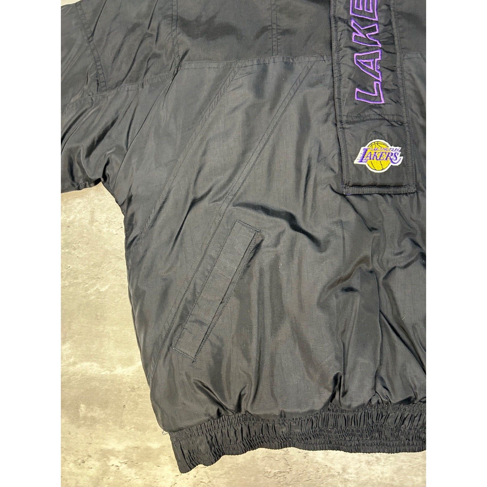 Vintage 90s Los Angeles Lakers NBA Starter 1/2 Zip Insulated Jacket Size Small