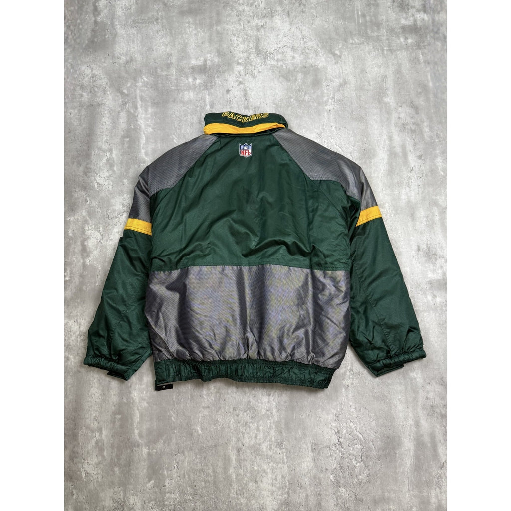 Vintage 90s Green Bay Packers NFL 1/2 Zip Insulated Starter Jacket Size Large