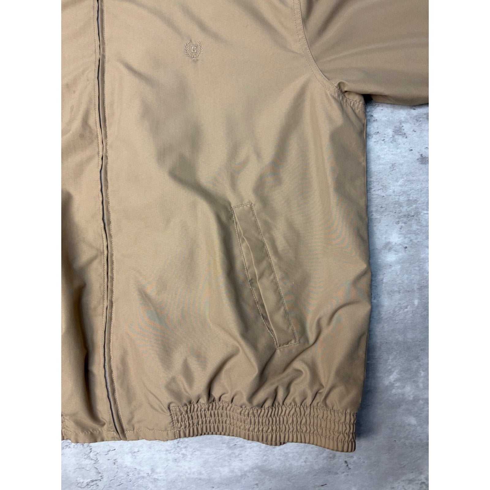 Vintage Chaps Ralph Lauren Embroidered Tonal Crest Harrington Jacket Size XL
