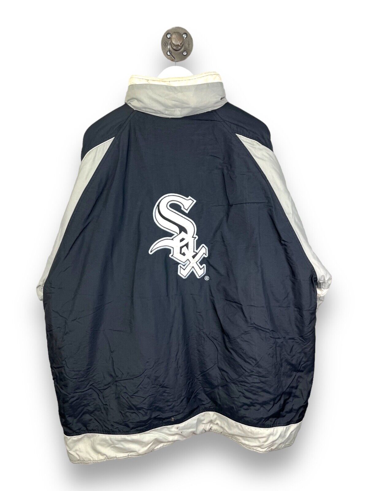 Vintage 90s Chicago White Sox MLB Baseball Insulated First Down Jacket Size 2XL