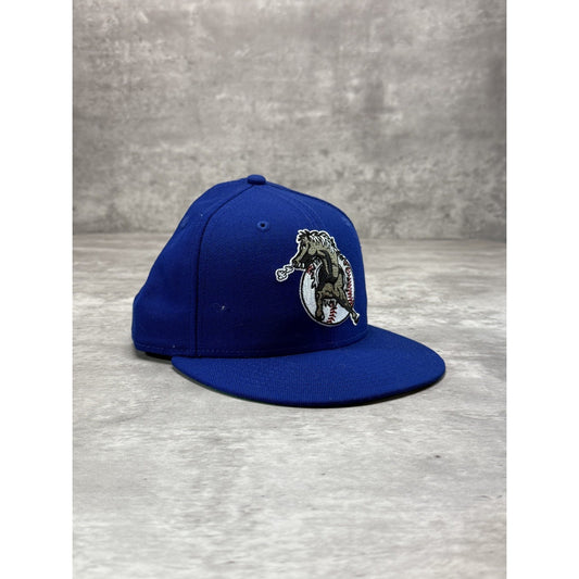 San Bernardino Stampede MiLB Embroidered Logo Baseball Fitted Hat 7 1/2 Blue