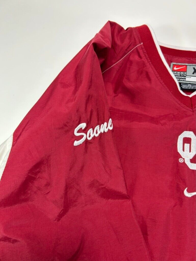 Vintage Oklahoma Sooners NCAA Embroidered Middle Swoosh Nike Jacket Sz XL YOUTH