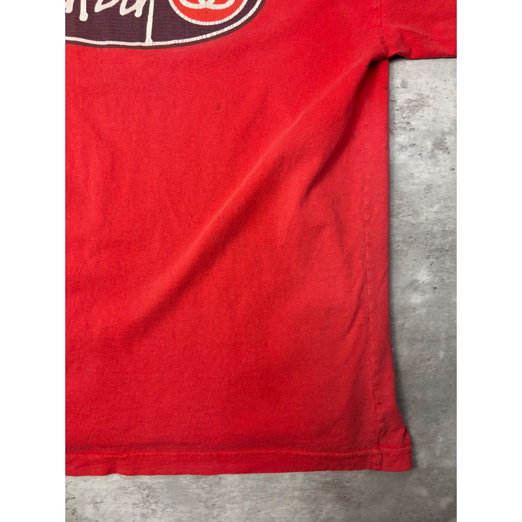 Vintage 90s Stussy Oval Logo Graphic T-Shirt Size Medium