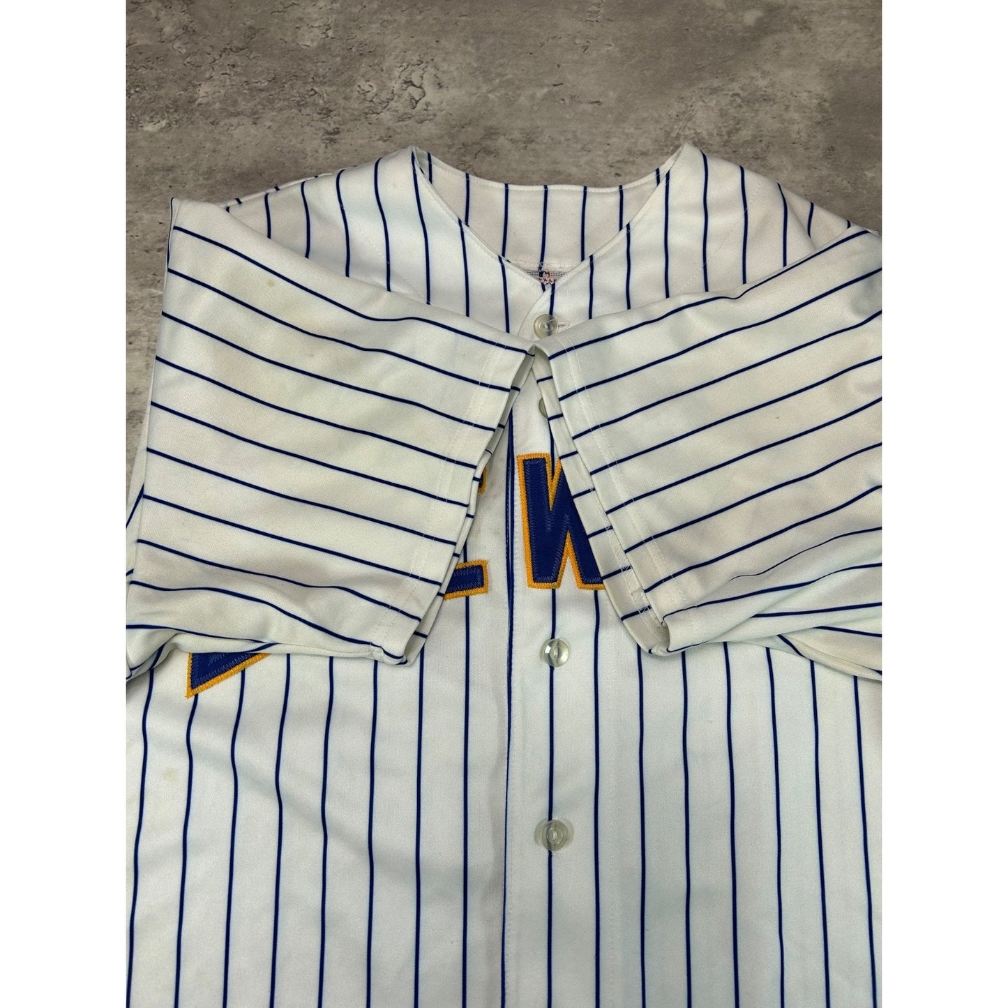 Vintage Prince Fielder #28 Milwaukee Brewers MLB Pinstripe Jersey Size XL
