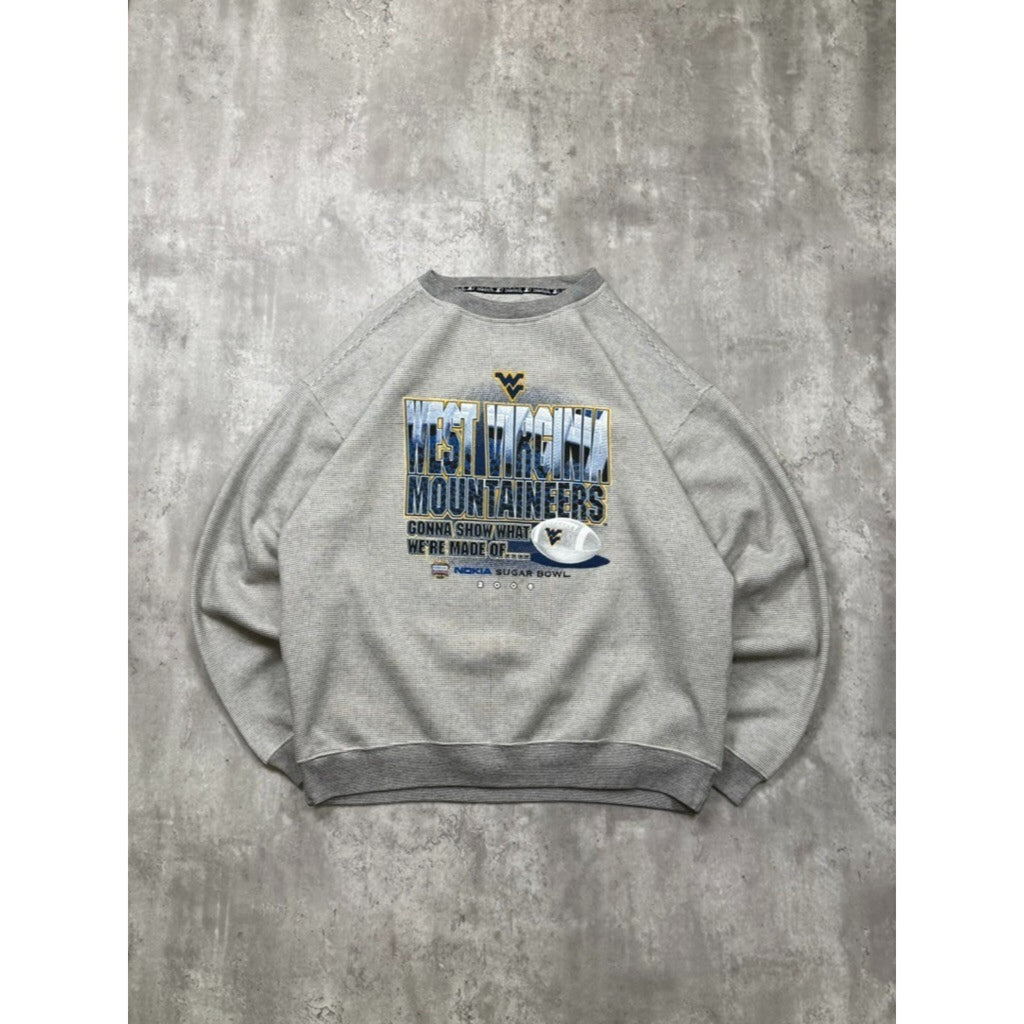 Vintage 2006 West Virginia Mountaineers NCAA Graphic Spellout Sweatshirt Size XL