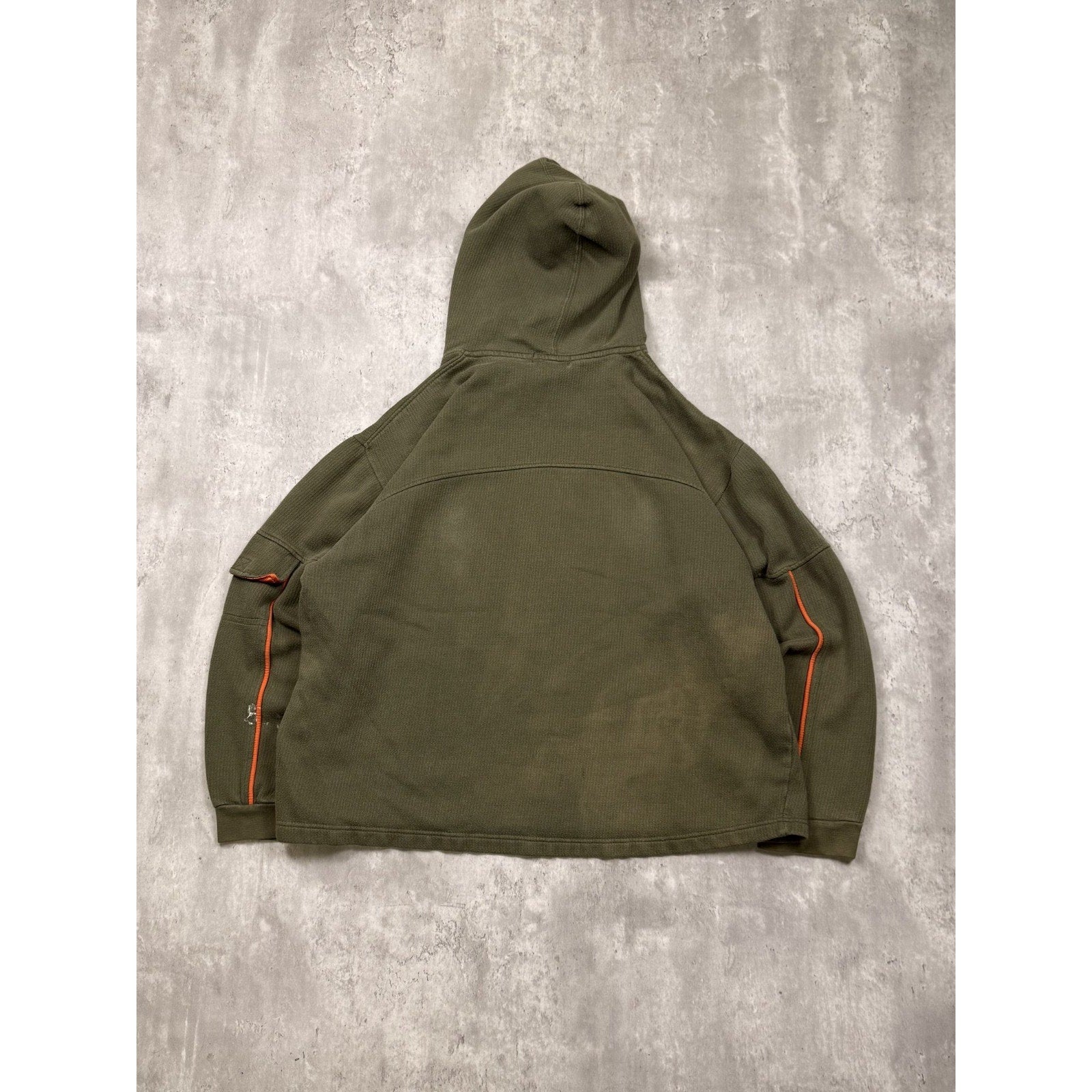 Vintage Malahu Blank Earth Tone Pullover Hooded Sweatshirt Size Large
