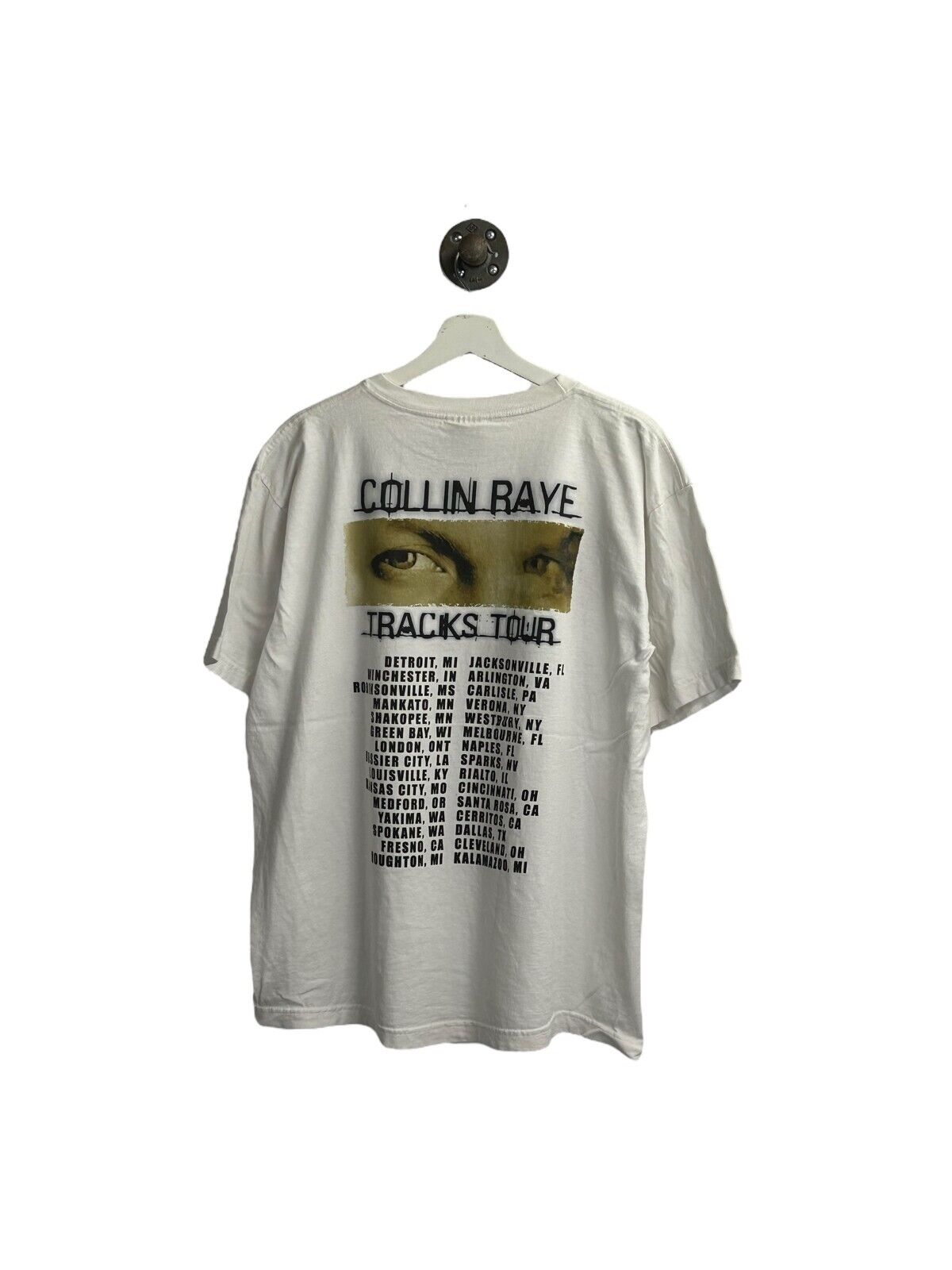 Vintage 2000 Collin Raye Tracks Tour Country Music Graphic T-Shirt Size Large