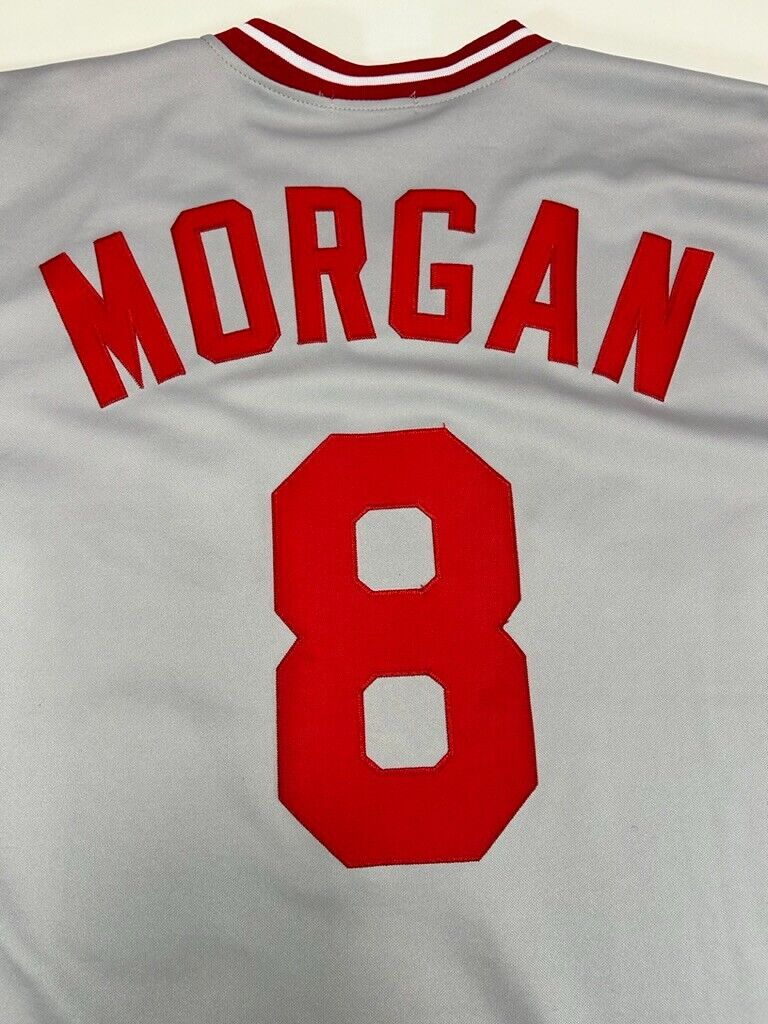 Joe Morgan #8 Cincinnati Reds MLB Retro Baseball Jersey Size 56 3XL Gray