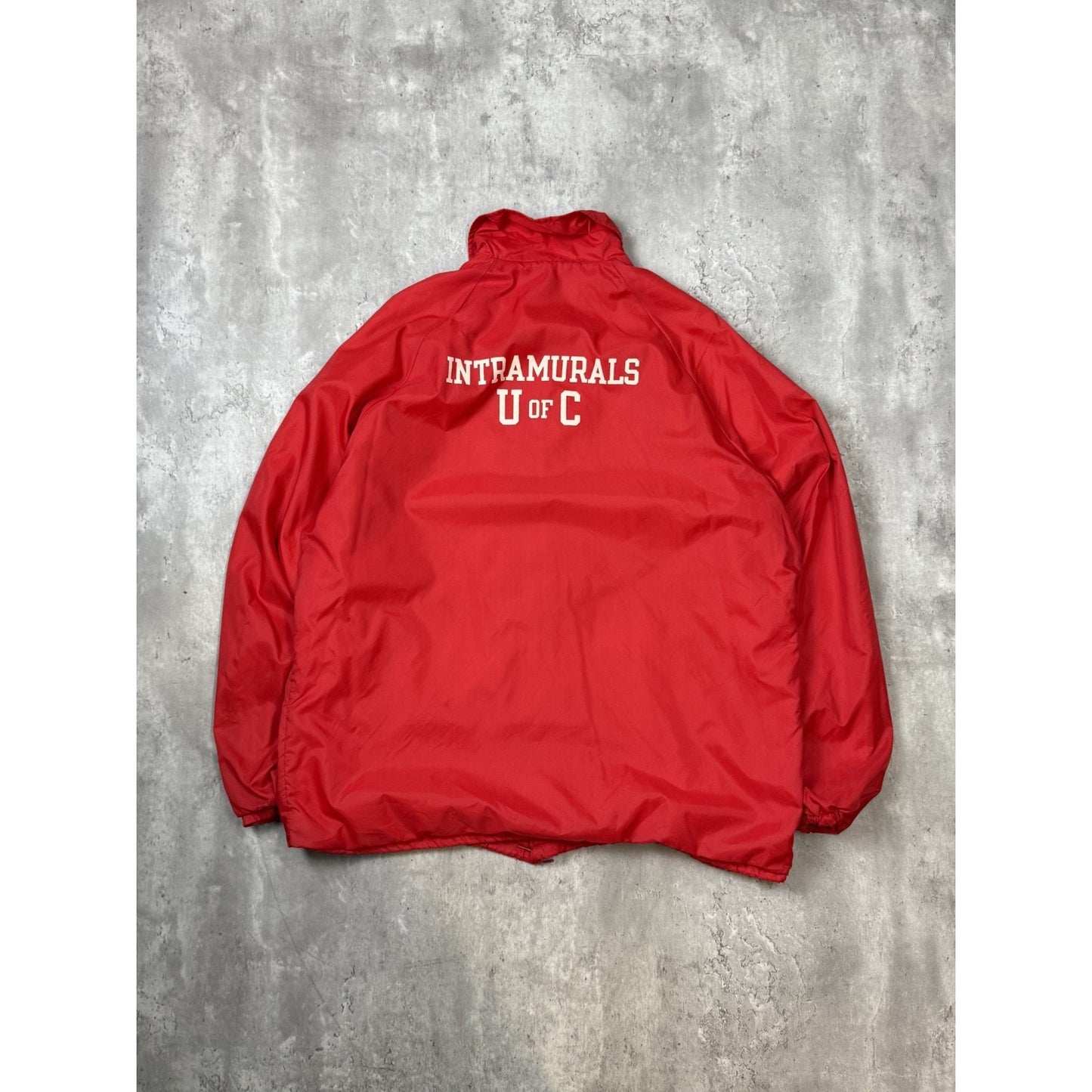 Vintage 70s/80s U Of C NCAA Graphic Spellout Coaches Jacket Size XL