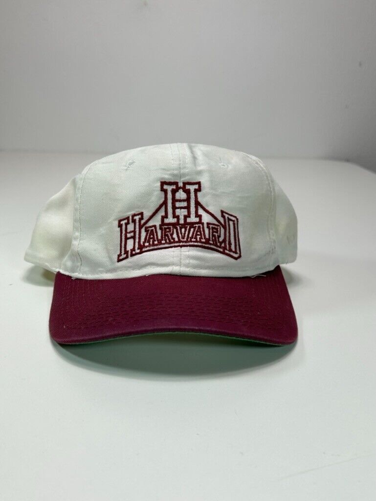 Vintage 90s Harvard NCAA Collegiate Embroidered Spell Out Snapback Hat OSFA