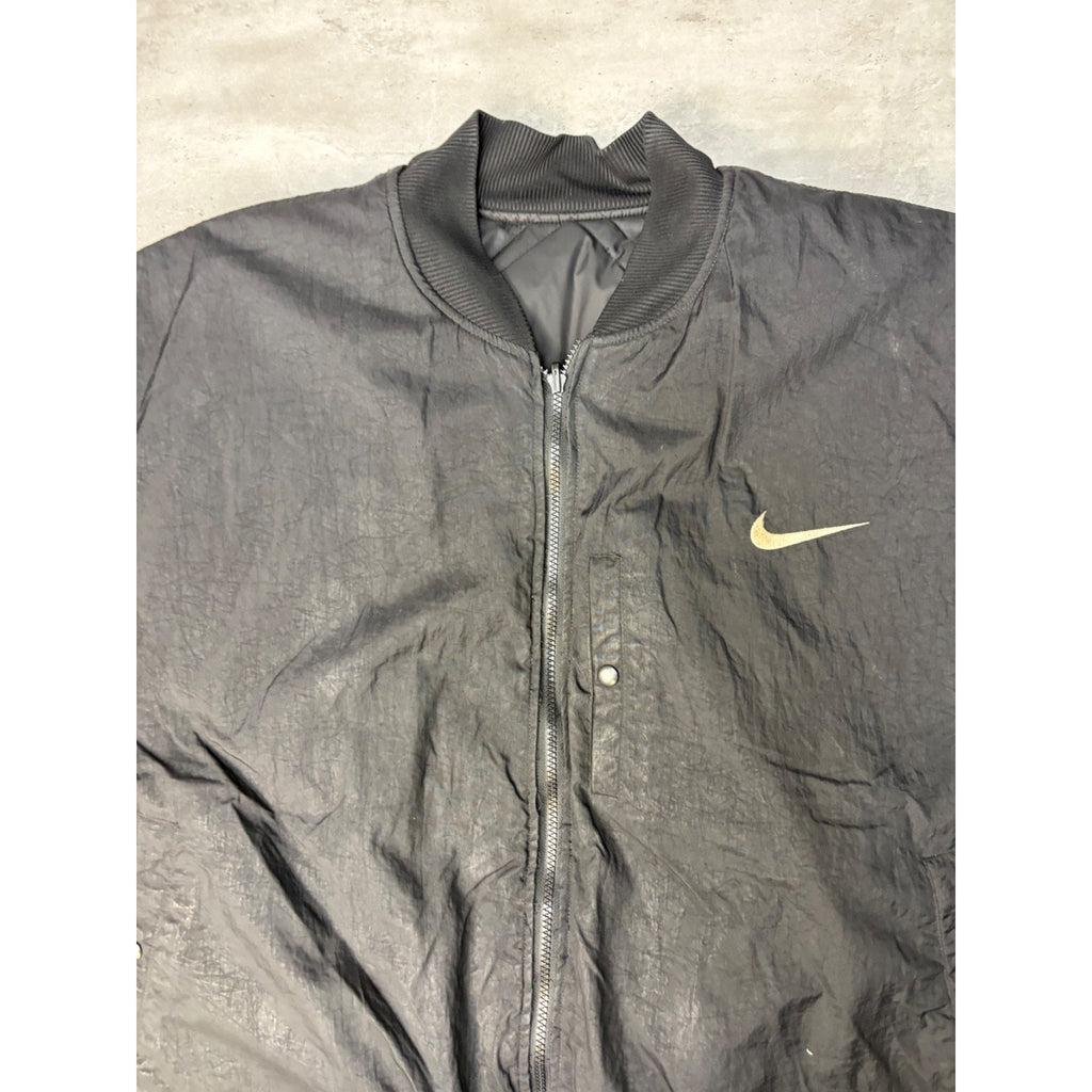Vintage Nike Embroidered Swoosh Insulated Reversible Bomber Jacket Size 2XL