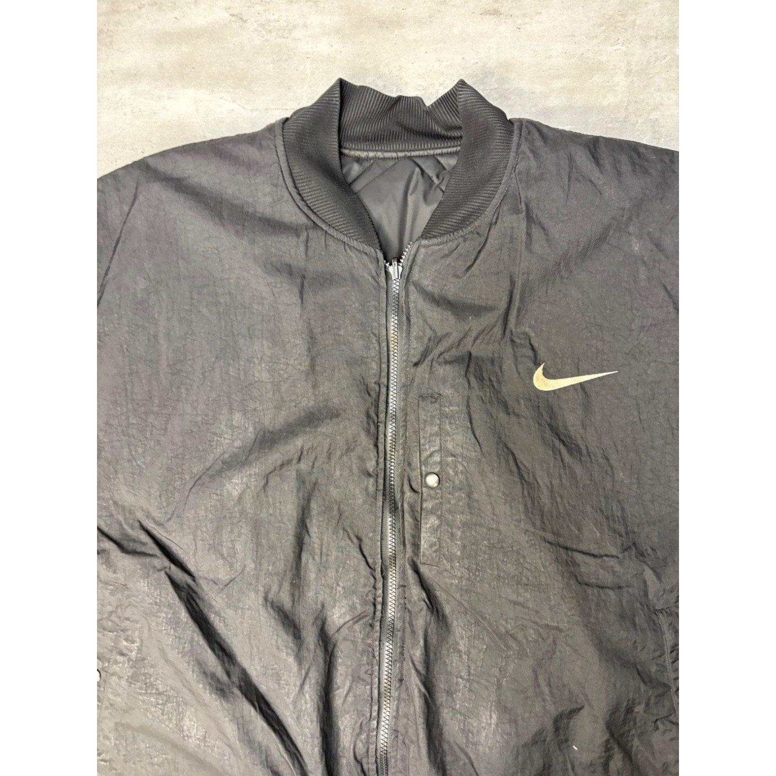 Vintage Nike Embroidered Swoosh Insulated Reversible Bomber Jacket Size 2XL