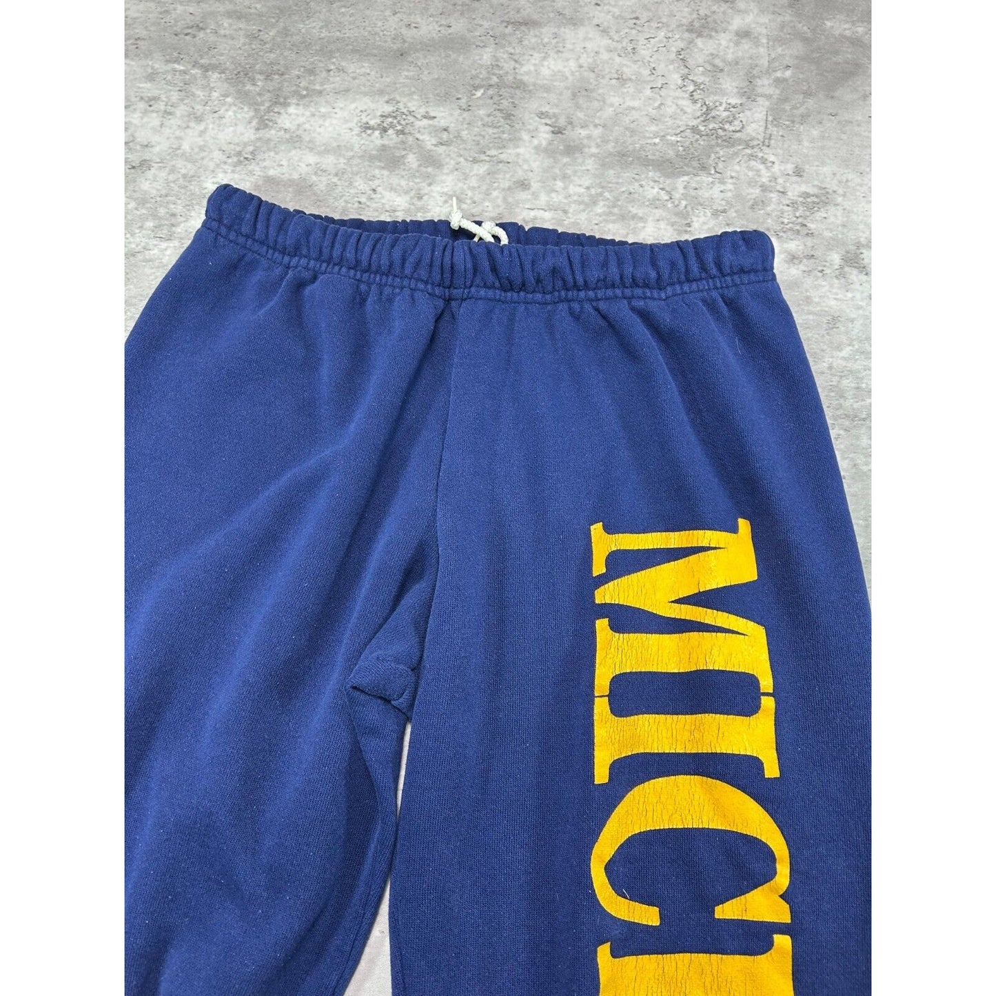 Vintage 90s Michigan Wolverines NCAA Graphic Spell Out Sweat Pants Size Small