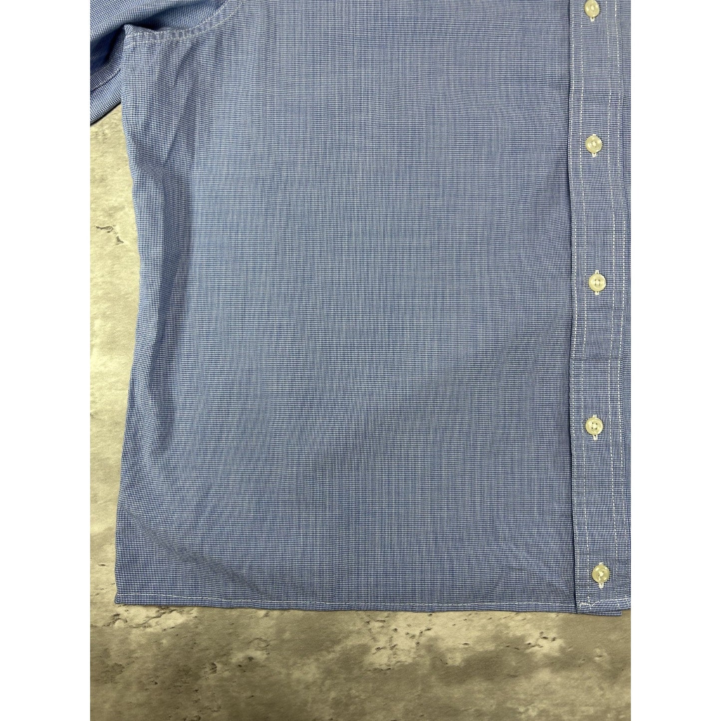 Vintage Chaps Ralph Lauren Short Sleeve Reworked Cropped Button Up Shirt Sz XL