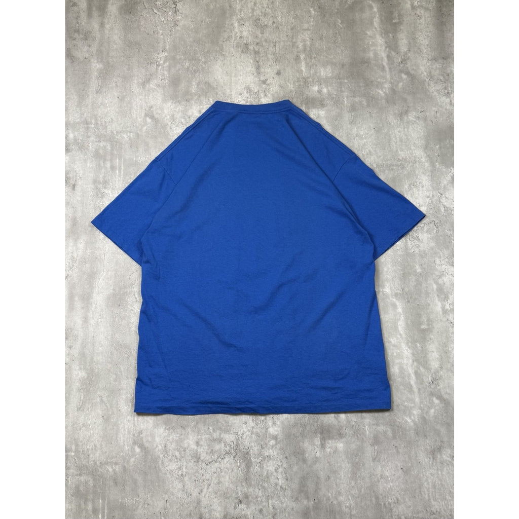 Vintage Stussy Skull Stitch Graphic Blue T-Shirt Size XL
