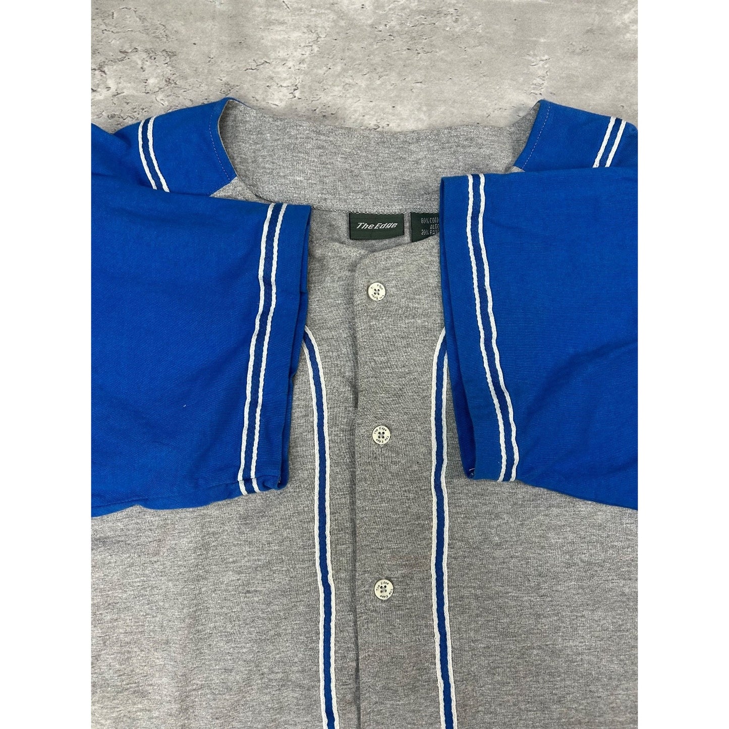 Vintage Detroit Lions NFL Embroidered Two Tone Baseball Jersey Size XL