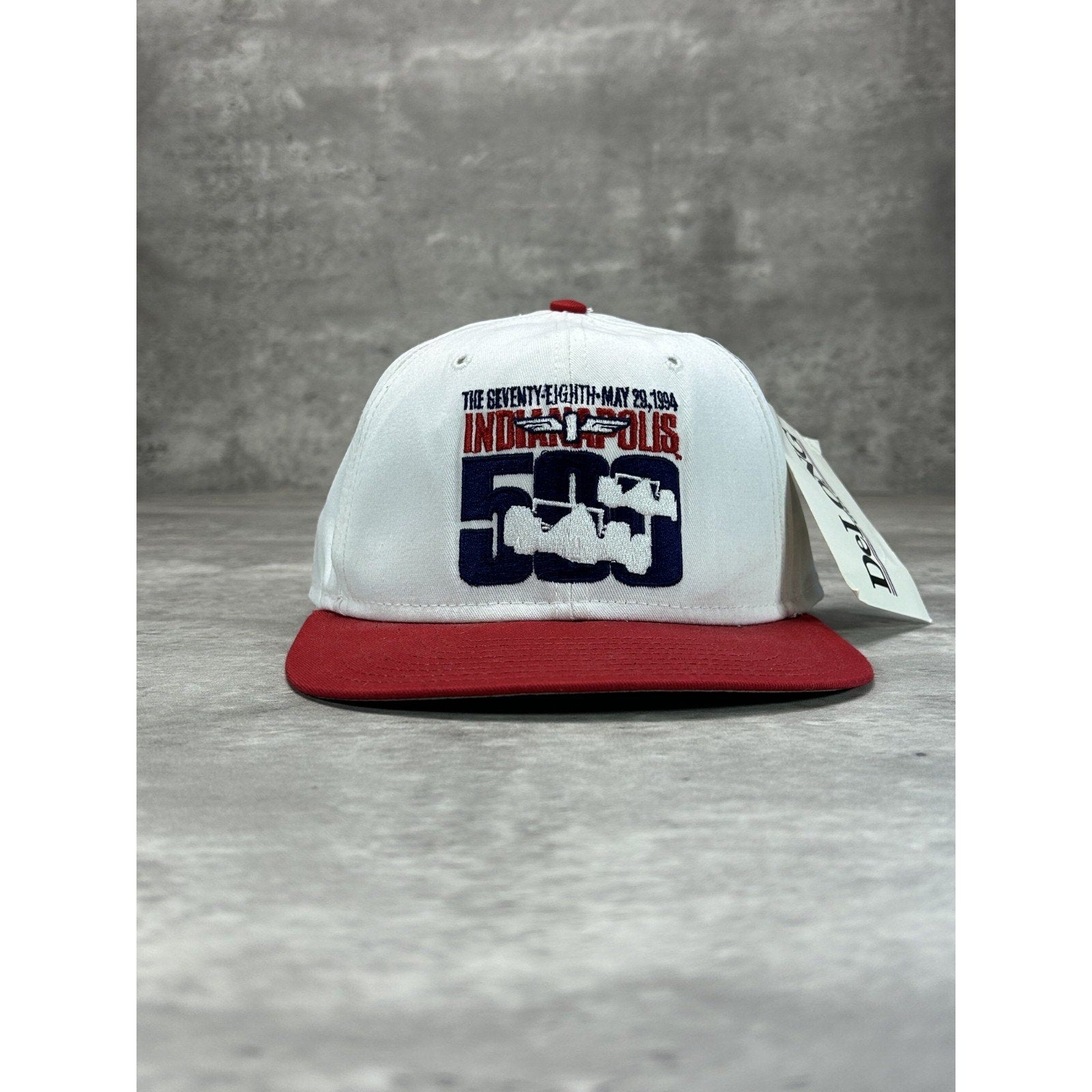 Vintage 90s 78th Indianapolis 500 Embroidered Spellout Nascar Snapback Hat OSFA