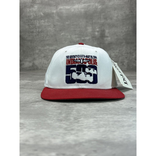 Vintage 90s 78th Indianapolis 500 Embroidered Spellout Nascar Snapback Hat OSFA