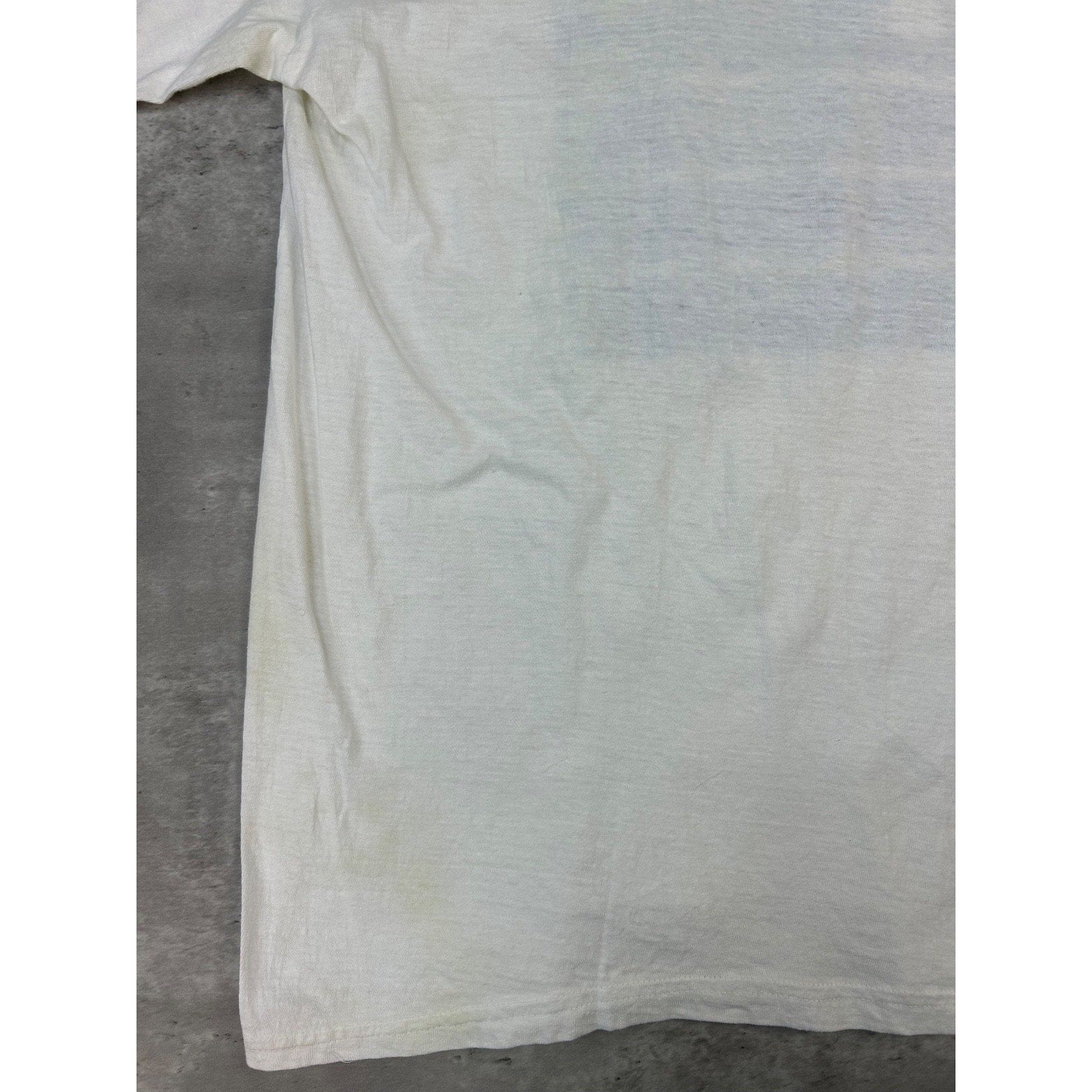 Vintage 90s Aruba Map Spellout Graphic Destination T-Shirt Size Large White