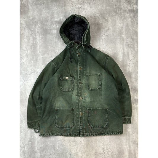 Vintage 90s Carhartt Blanket Lined Canvas Workwear Chore Jacket Size XL