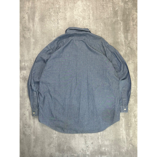 Vintage Polo Ralph Lauren Long Sleeve Button Up Shirt Size 2XL Blue