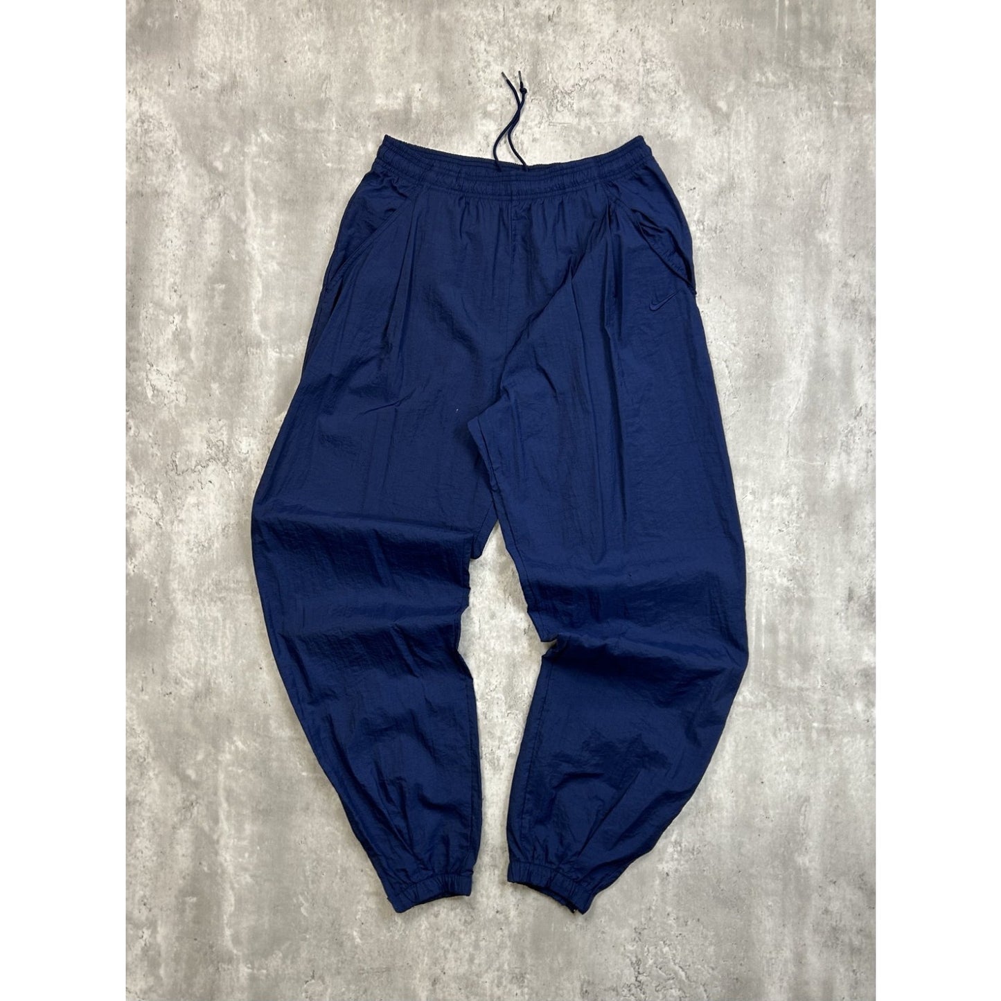 Vintage 90s Nike Tonal Embroidered Swoosh Nylon Track Pants Size Large