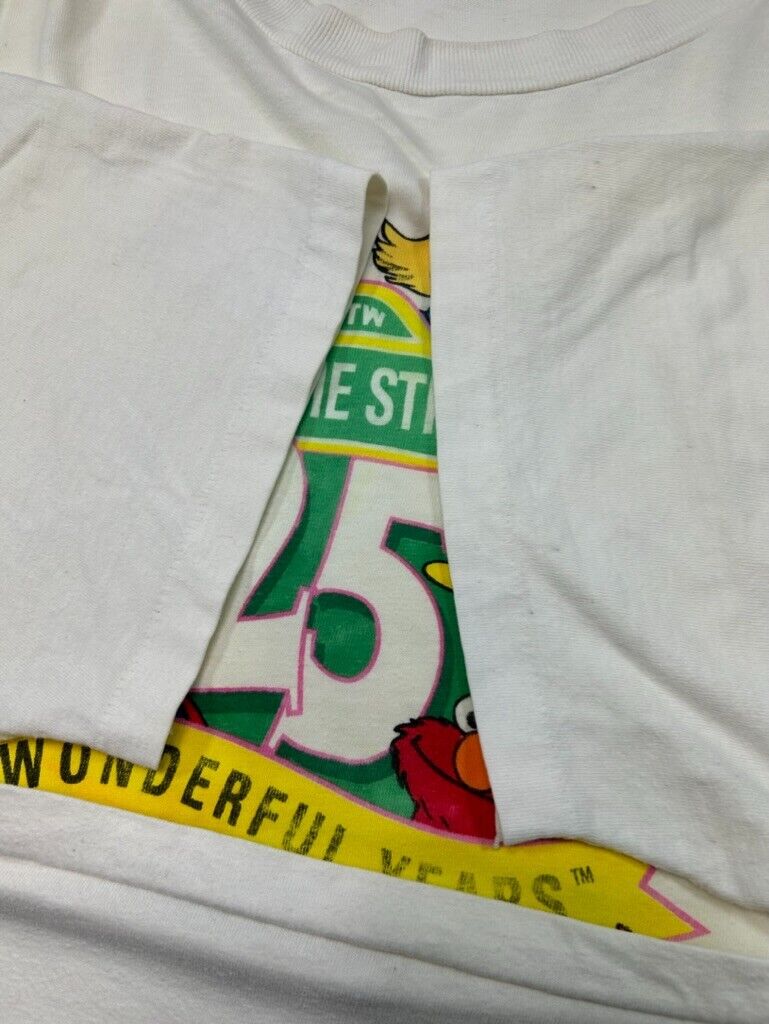 Vintage 1993 Sesame Street 25th Anniversary Tv Show Promo Graphic T-Shirt Sz XL