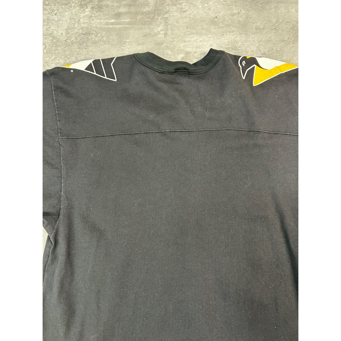 Vintage 90s Pittsburgh Penguins NHL Graphic Spellout Hockey Jersey Size Medium