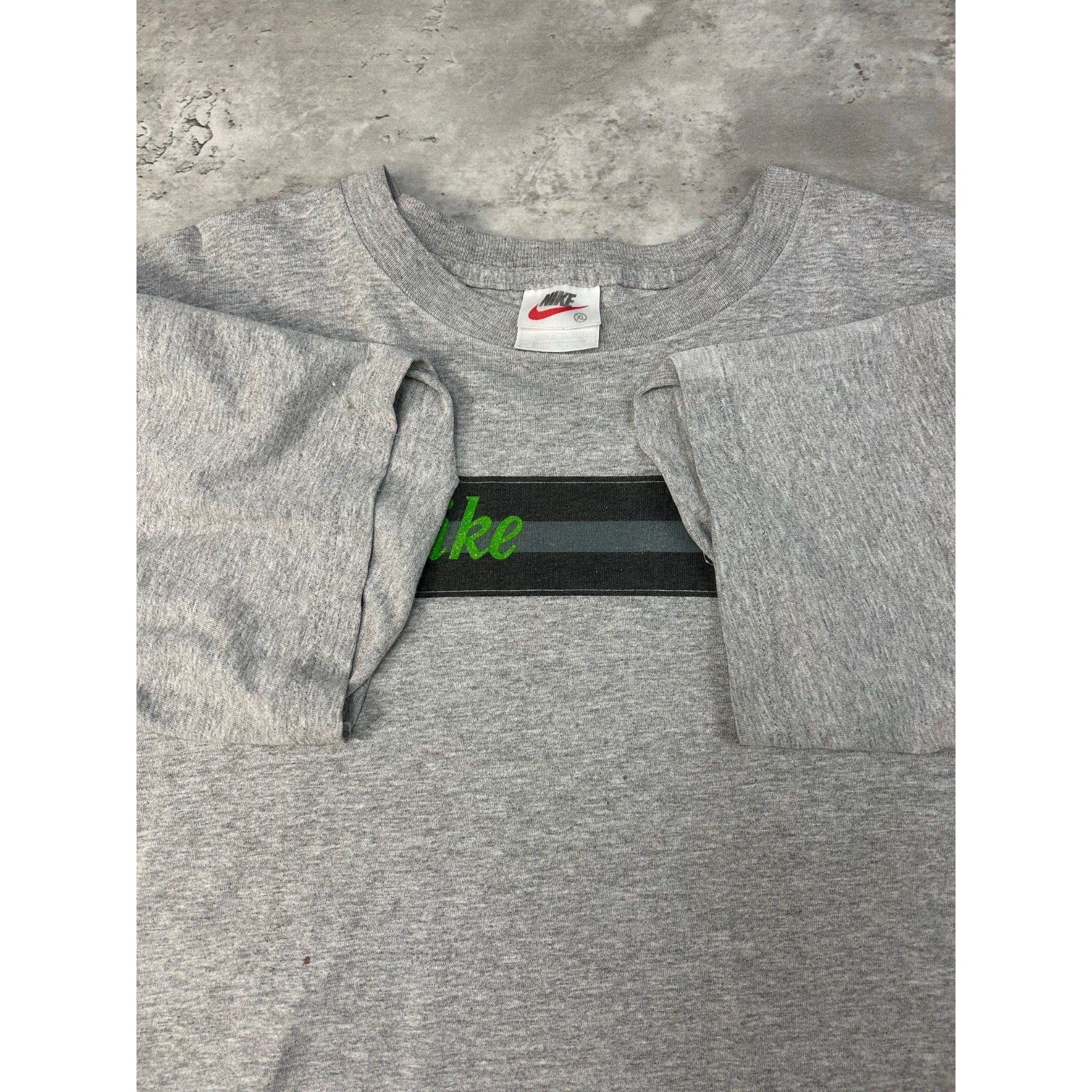 Vintage 90s Nike Box Logo Spellout Swoosh Graphic T-Shirt Size XL