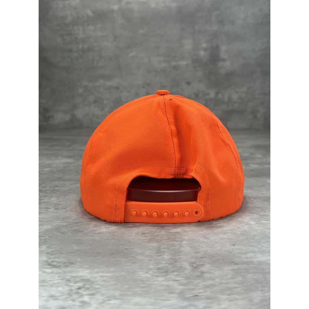 Vintage Straub Beer & Light Graphic Spellout Snapback Hat OSFA Orange