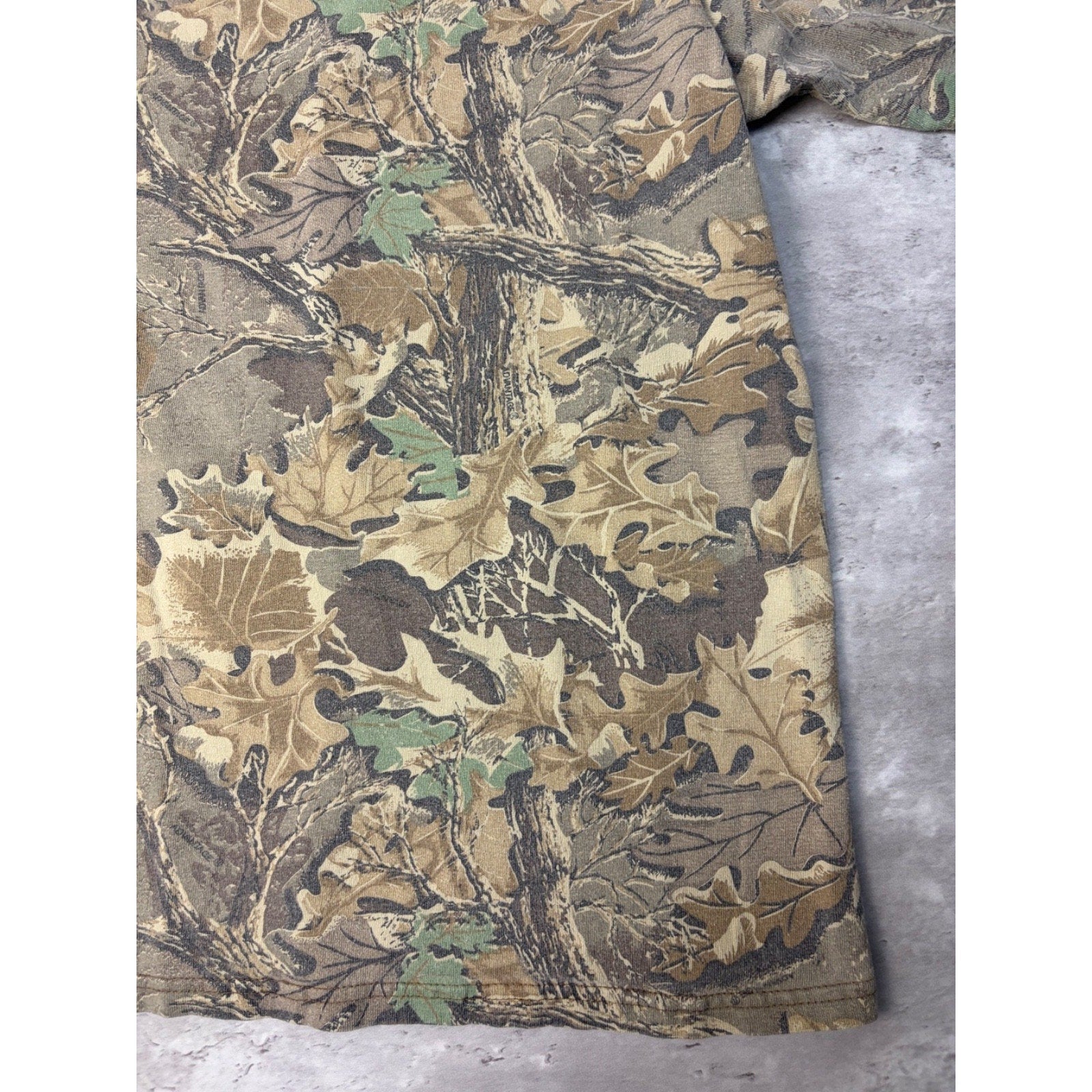 Vintage 90s Kessler Advantage Tree Camo Turtle Neck Long Sleeve T-Shirt Size 2XL