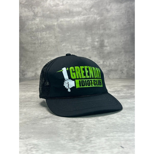 Vintage Green Day Idiot Club Rock Music Graphic Trucker Snapback Hat OSFA