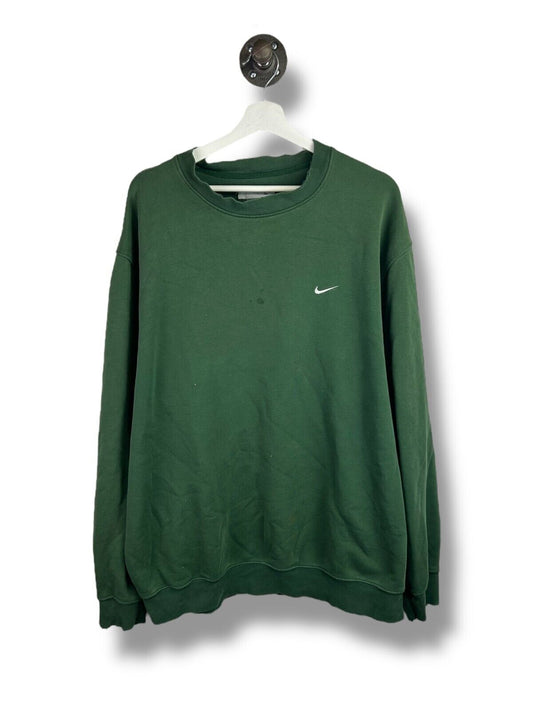 Vintage Y2K Nike Embroidered Mini Swoosh Pull Over Crewneck Sweatshirt Sz Large