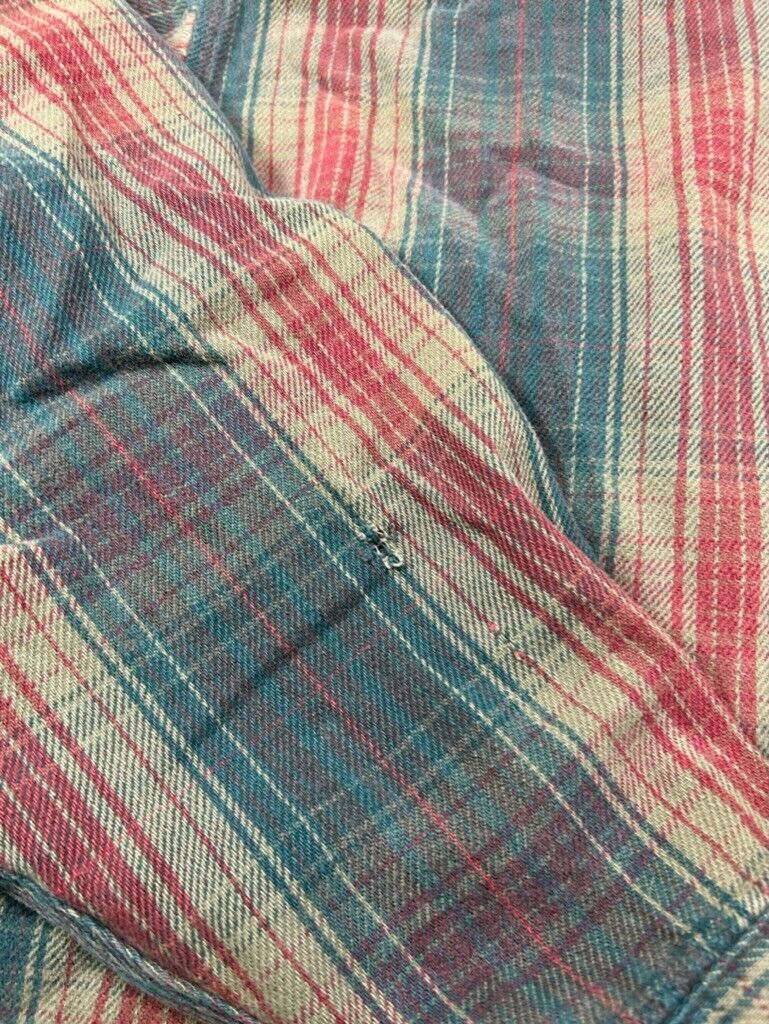 Vintage 80s/90s Carhartt Plaid Double Pocket Long Sleeve Button Up Shirt Sz XL