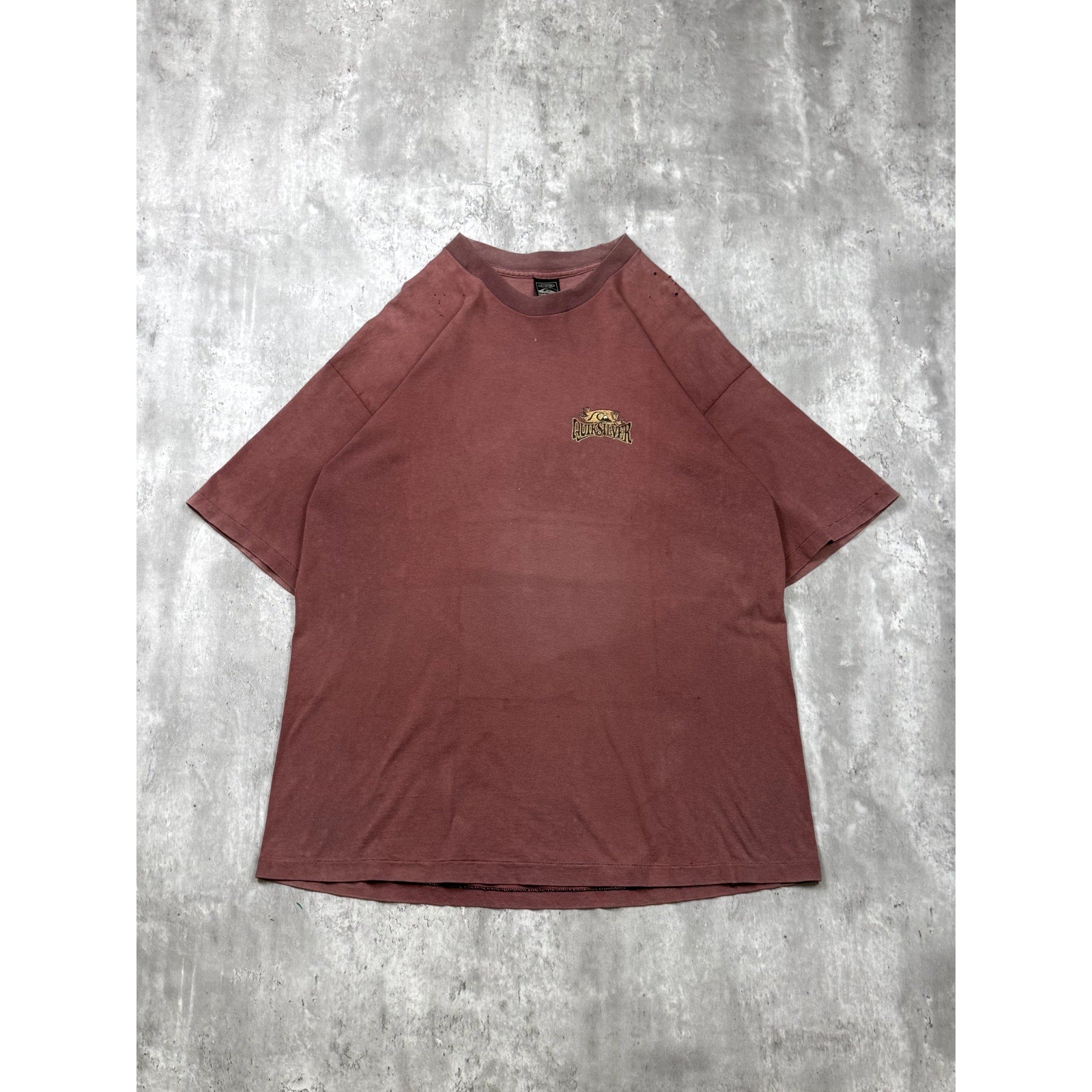 Vintage 90s Quiksilver Surf Portrait Graphic Spellout T-Shirt Size XL