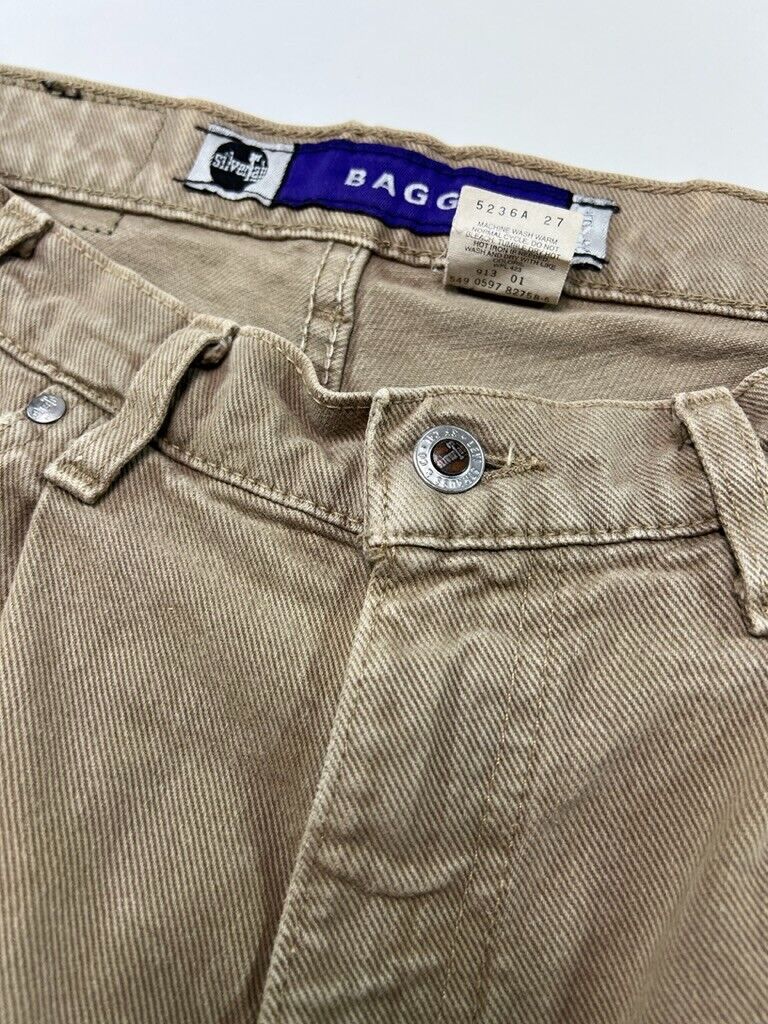 Vintage 90s Levis Silvertab Baggy Khaki Denim Pants Size 34