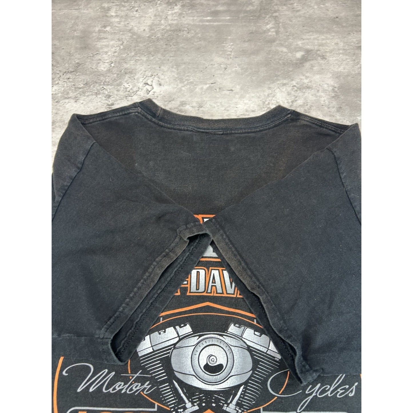 Harley Davidson I Got Mine At Powder Keg Spellout Graphic T-Shirt Size Large