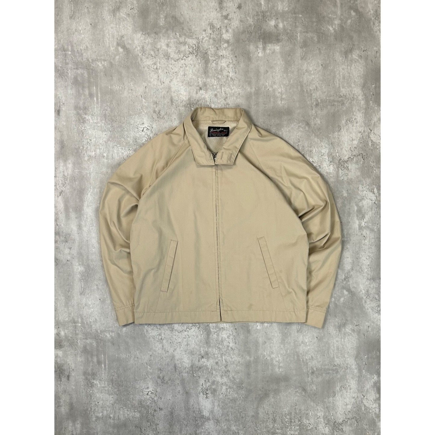 Vintage Remington Mesh Lined Full Zip Harrington Style Jacket Size Medium