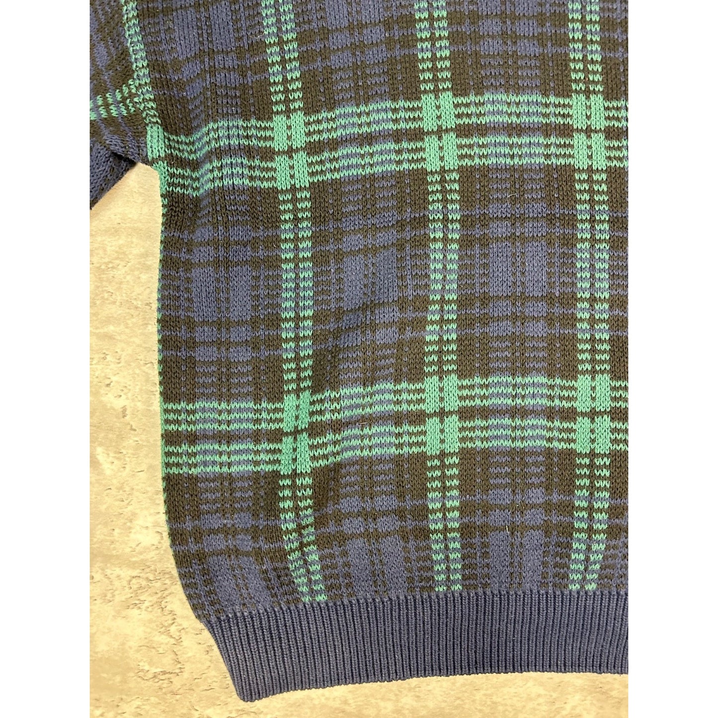 Vintage Gap Plaid Pattern Multicolour Knit Sweater Size Large