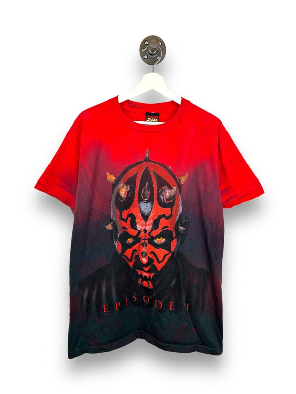 Vintage 1999 Star Wars Phantom Menace Darth Maul Big Head Promo T-Shirt Sz Large