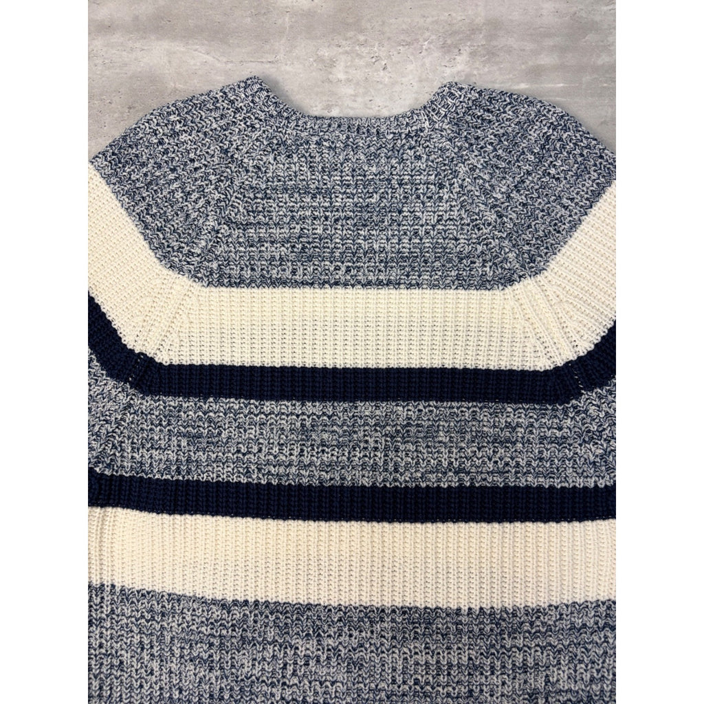 Vintage St Johns Bay Striped Pullover Knit Sweater Size Large Tall