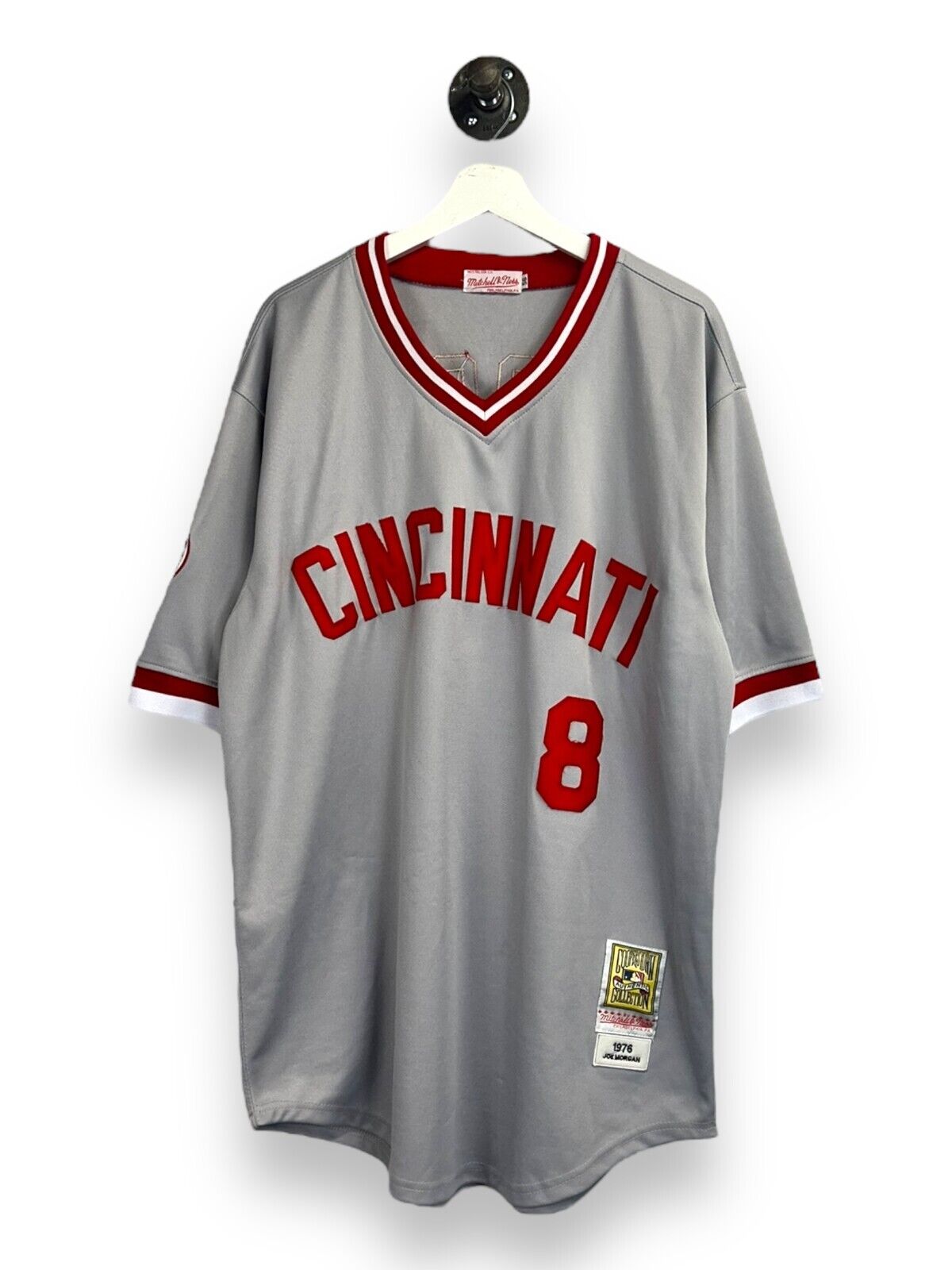 Joe Morgan #8 Cincinnati Reds MLB Retro Baseball Jersey Size 56 3XL Gray