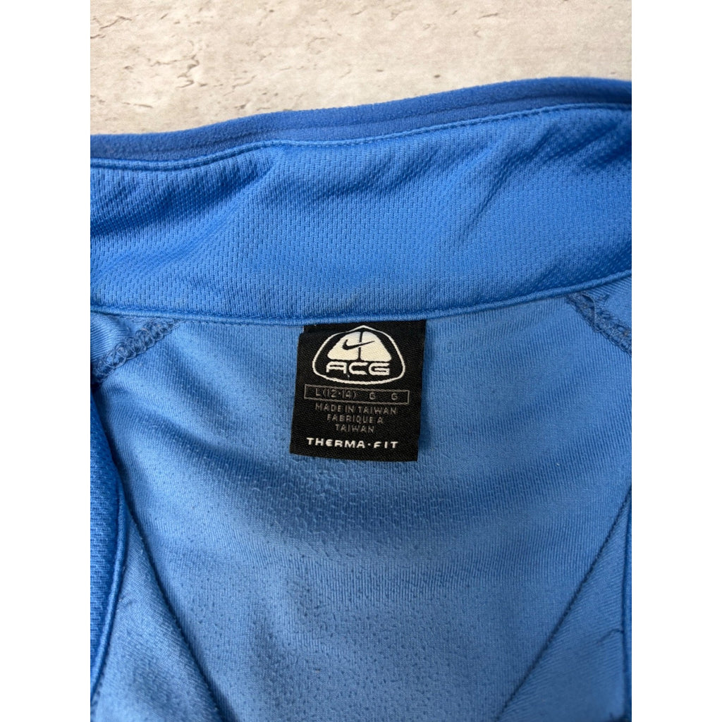 Vintage Nike ACG Tonal Embroidered Logo 1/2 Zip Fleece Sweatshirt Size YOUTH Med