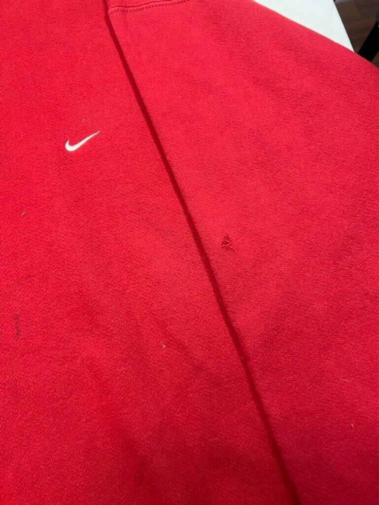 Vintage 90s Nike Embroidered Mini Swoosh Sweatshirt Size 2XL Red
