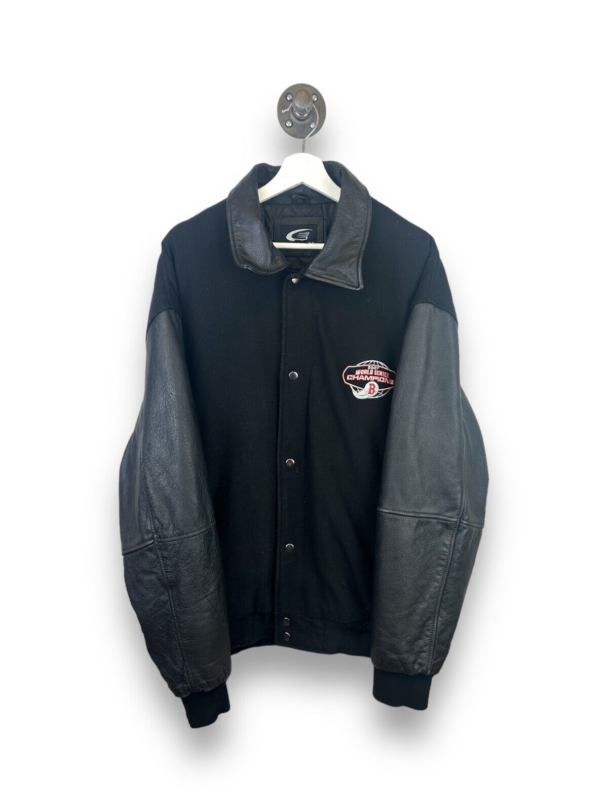 2007 Boston Red Sox World Series Champs MLB Wool Varsity Jacket Size 2XL Black