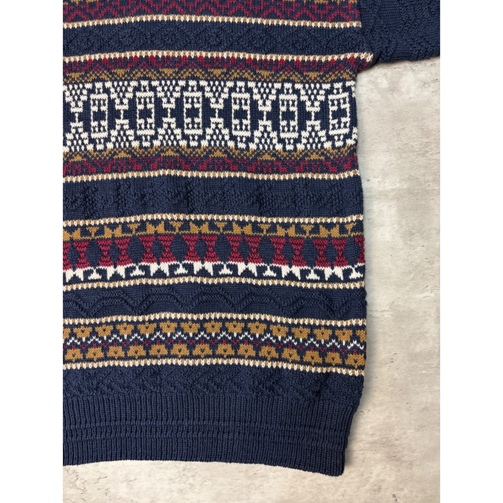 Vintage 90s Jantzen Abstract Pattern Textured Knit Sweater Size Large