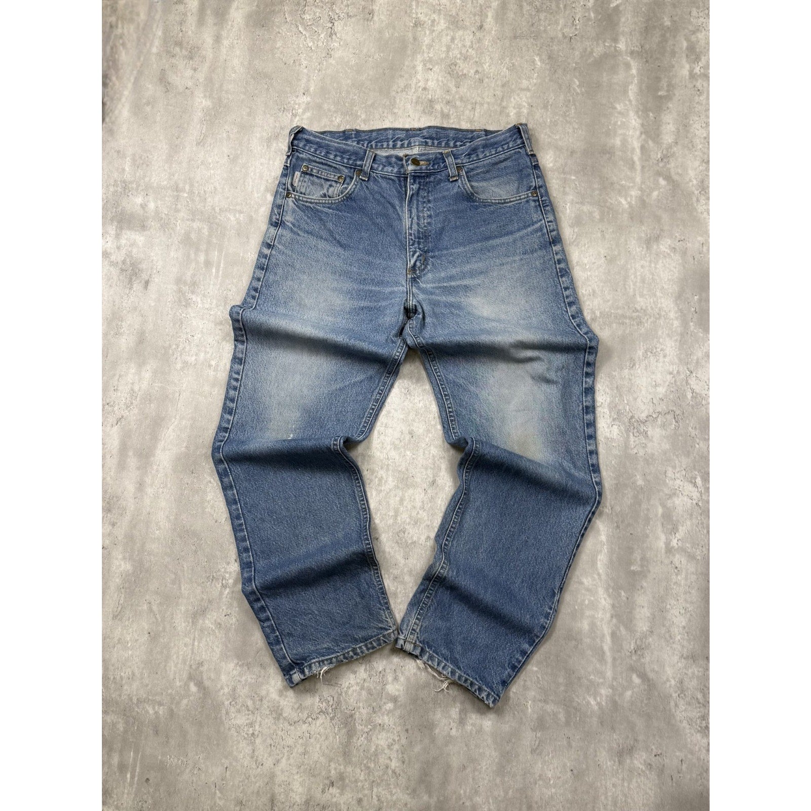 Vintage Carhartt Medium Wash Denim Workwear Pants Size 34