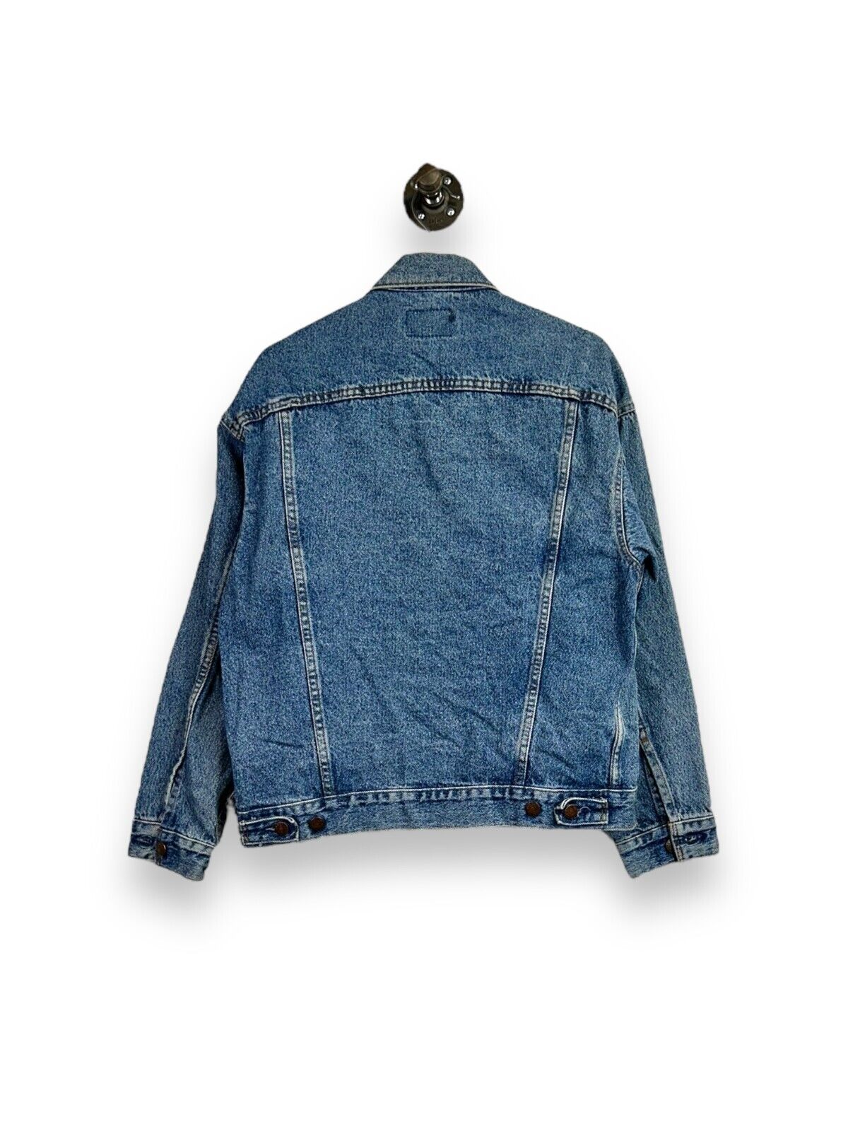 Vintage 80s Levis Medium Wash Denim Trucker Jacket Size Medium Blue