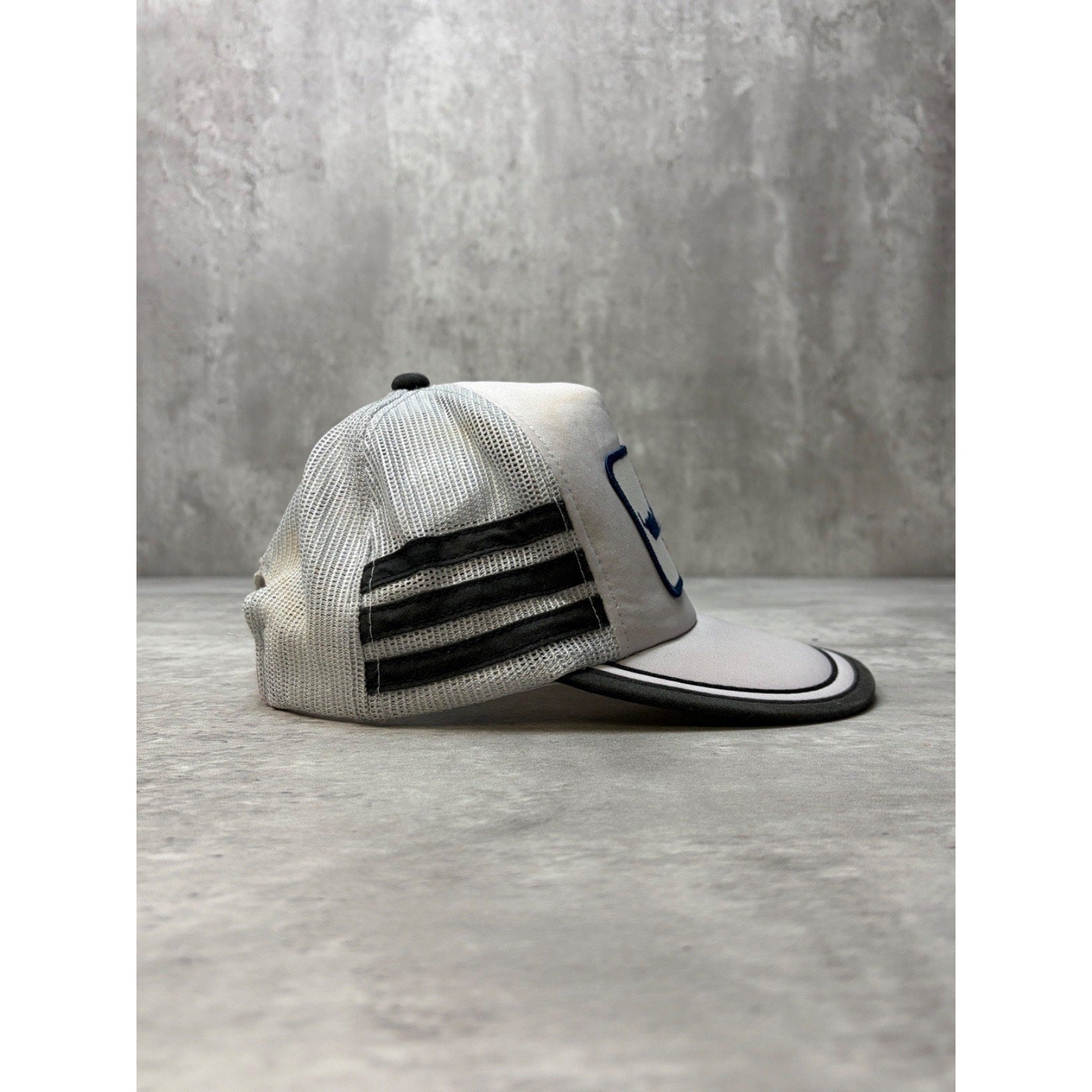 Vintage 80s/90s Canadian Patrol Frigate Three Stripe Trucker Snapback Hat OSFA