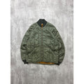 Vintage 1950s Quilted Lined Full Zip Green Jacket Size Medium